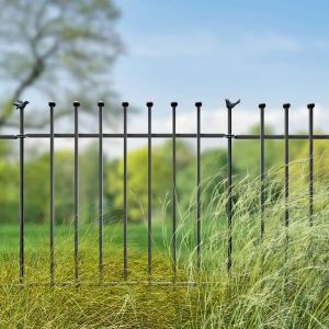 Cl&ocirc;ture d&eacute;corative PRATIC en m&eacute;tal noir - L.95,5 x H.91,5cm