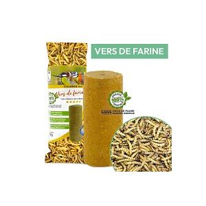 Cylindre de graisse pour oiseaux sans huile de palme - vers de farine