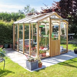 Serre de jardin en bois ALTON Six - C&egrave;dre rouge 5,18m2