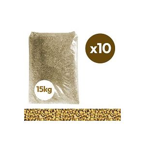 Paillage granulés pellets de paille de froment - Lot de 10 sacs de 15kg - soit 150kg