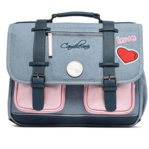 Cartable 38 cm vintage Jeans Love- Cam&eacute;l&eacute;on - CP CE1 CE2
