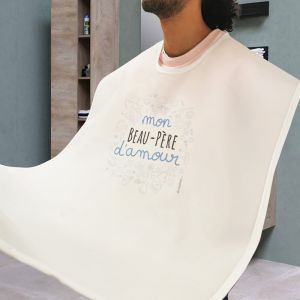 Tablier &agrave; barbe "Mon beau-p&egrave;re d'amour" de la collection "D'amour - Cadeau beau papa : Cadeau d'un anniversaire