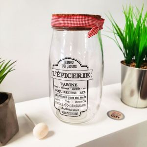 Bocal en verre avec bouchon liege - L' épicerie