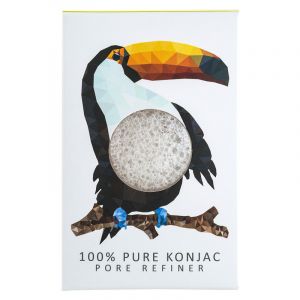 Mini Eponge Konjac Blanche Visage - Toutes peaux (Toucan)