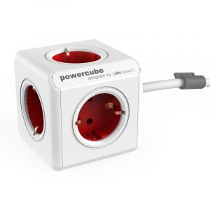 PowerCube Extended 5 Prises 1,5m Rouge