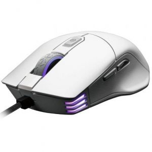 Souris de jeu EVGA X12 blanche 16 000 DPI 8 boutons RGB Paracord