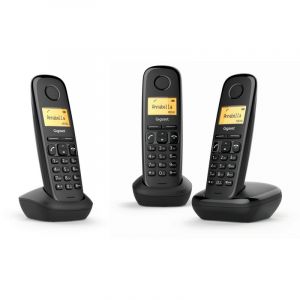 Gigaset A170 Dect Trio Téléphone Noir