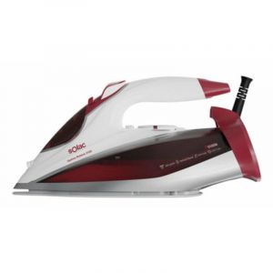 Fer &agrave; vapeur Solac Optima Relieve 3100 semelle c&eacute;ramique 3100W 220g/min rouge blanc