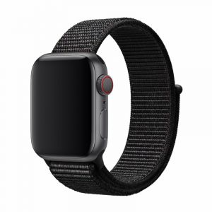 Bracelet Devia Deluxe Sport Band 3 en nylon noir pour Apple Watch 40 mm