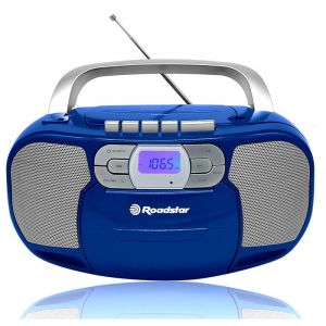 Roadstar RCR-4635UMP/BL Radio CD Portable USB/AUX/Cassette Bleu