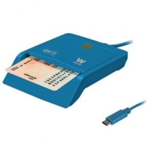 Adaptateur de lecteur de carte à puce USB 2.0 Type C bleu WOXTER PE26-197 inclus