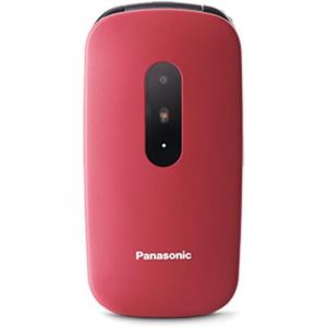 Téléphone portable à clapet Panasonic KX-TU446EXR, grandes touches, Bluetooth, longue durée de vie, rouge