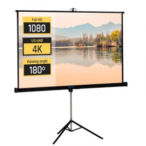 iggual Écran de projection 112" 200x200 cm avec trépied + sac