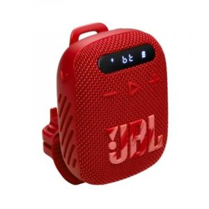 Enceinte portable Bluetooth JBL Wind 3, rouge, avec support vélo/moto, visière LED, radio FM, microSD et AUX