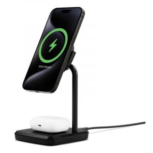 Chargeur sans fil Cygnett CY5098BUNCP Qi2 2-en-1 15W rotation USB-C Noir