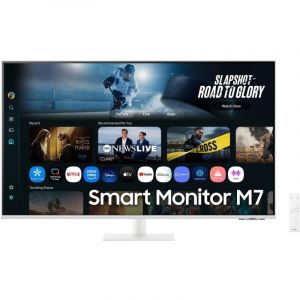 &Eacute;cran PC Samsung Smart Monitor M7 M70F 43" Ultra HD 4K 60Hz VA HDR10 Blanc Smart TV