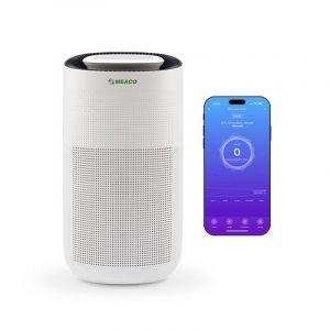 Purificateur d'air MEACO CA-HEPA 76x5 WiFi HEPA H13 Moteur CC Contrôle par application Ultra silencieux