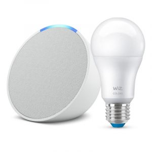 Enceintes Amazon Intelligentes filaires avec Alexa Wi-Fi dual band et ampoule int&eacute;gr&eacute;e