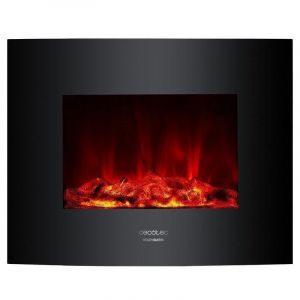 Chemin&eacute;e &Eacute;lectrique Cecotec Ready Warm 2600 Curved Flames 2000W Murale T&eacute;l&eacute;commande Programmateur