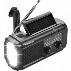 Radio portable Sunstech RPE25 AM/FM LED Power Bank solaire manivelle