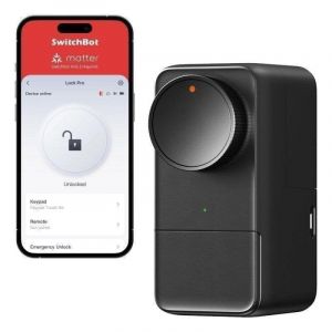 Serrure Intelligente SwitchBot Lock Pro Bluetooth Ouverture avec Cl&eacute; et App Compatible Android iOS