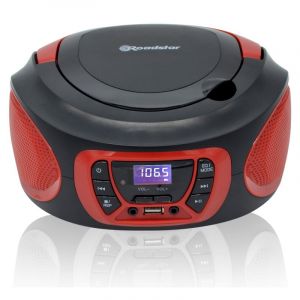 Roadstar CDR-365U/RD Radio CD num&eacute;rique portable USB/AUX Rouge
