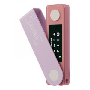 Monnaie crypto Ledger Nano X Bluetooth USB-C &Eacute;cran OLED Rose Blanc