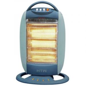 Po&ecirc;le &Eacute;lectrique Halog&egrave;ne HTW Compact 1200W Oscillant Antibasculement Bleu