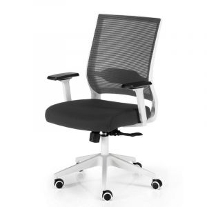 Euromof Sidney Chaise de Bureau Blanc/Noir