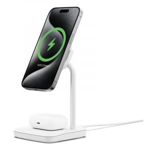 Chargeur sans fil Cygnett CY5099BUNCP 2-en-1 Qi2 15W 1x USB-C Blanc