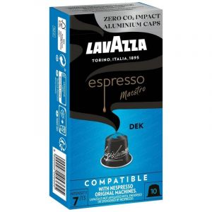 Capsules décaféinées Lavazza Espresso Maestro Dek pour machines à café Nespresso boîte de 10 unités