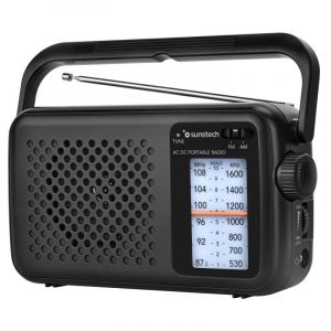Sunstech RPS760 Radio analogique noire
