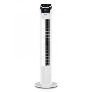 Ventilateur tour blanc Sogo VEN-SS-21375, 45 W, écran tactile, télécommande et minuterie 12 h