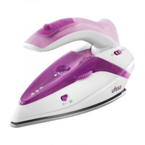 Fer &agrave; repasser vapeur Ufesa PV0500 semelle inox 1100W voyage violet-blanc