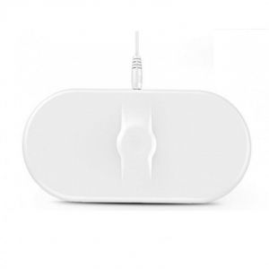 Chargeur sans fil triple Devia pour Apple Watch/iPhone et Airpods blanc