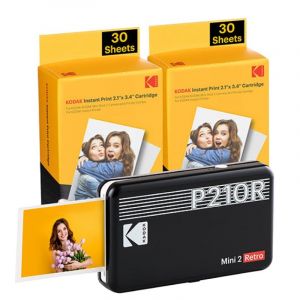 Kodak Mini 2 Retro imprimante photo Sublimation de teinte 2.1" x 3.4" (5.3 x 8.6 cm)