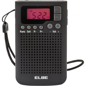 Elbe RF-93 Radio de poche numérique AM/FM avec écouteurs inclus