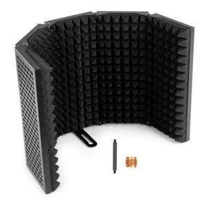 Cabine acoustique portable Sedna pour studio, mousse acoustique, adaptateur inclus, noir