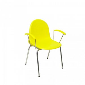 Piqueras y Crespo Ves Pack de 4 chaises en plastique jaune