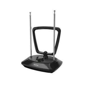 Antenne TV int&eacute;rieure Hama Classic 221082 Amplifi&eacute;e 35 dB C&acirc;ble 2 m Noir