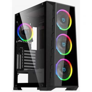 Boîtier PC Hiditec MH12 Glass E-ATX Noir avec Ventilateurs ARGB