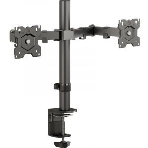 Support pour écran double Onkron de 13 à 32 pouces - Support pour écran d'ordinateur pesant jusqu'à 8 kg par bras - Support pour 2 écrans Max Vesa 100x100 / Support d'écran PC inclinable D221e-b Noir