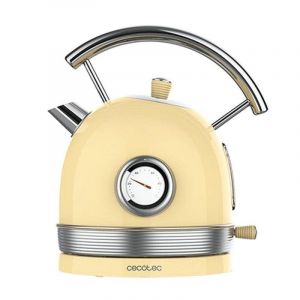 Bouilloire &eacute;lectrique Cecotec ThermoSense 420 Vintage 1,8L 2200W acier inoxydable jaune