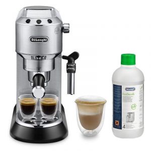 Machine &agrave; caf&eacute; expresso DeLonghi Dedica EC685.M argent + d&eacute;tartrant liquide EcoDecalk 500 ml