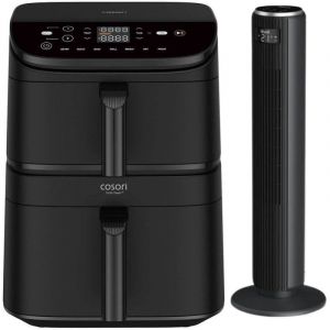 Friteuse à air Cosori Turbo Tower Chef Edition noire + ventilateur Levoit TempSense 36 Pro