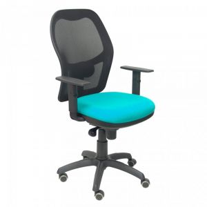 Piqueras y Crespo Jorquera Chaise en maille noire Assise Vert Bali