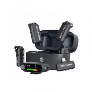 Microphone Hollyland LARK MAX 2 Combo 4 &eacute;metteurs 2 r&eacute;cepteurs USB-C Space Gray