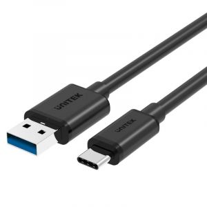 C&acirc;ble UNITEK Y-C474BK 1 m USB 3.2 Gen 1 A vers C Noir