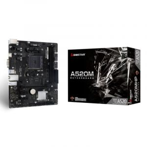 Carte Mère Biostar A520MHP AMD Ryzen 3000/4000/5000 jusqu'à 64GB DDR4-SDRAM