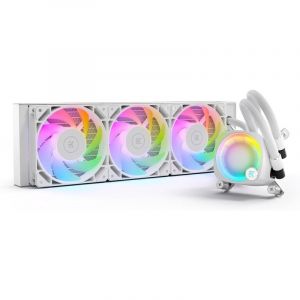 Refroidisseur d'eau EKWB AIO Nucleus CR360 Lux D-RGB pour processeur, blanc